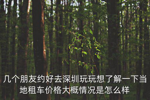 深圳租車價格，幾個朋友約好去深圳玩玩想了解一下當?shù)刈廛噧r格大概情況是怎么樣