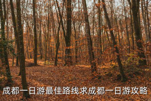 成都旅游一天，成都一日游最佳景點