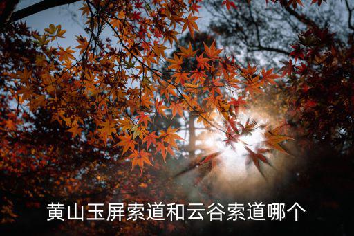 黃山玉屏索道和云谷索道哪個