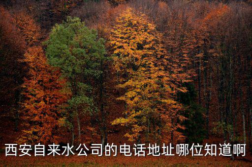自來水廠電話，西安自來水公司的電話地址哪位知道啊
