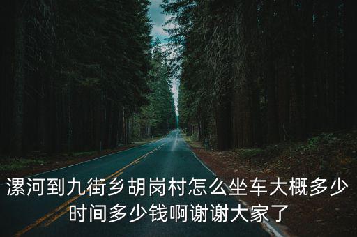 漯河到九街鄉(xiāng)胡崗村怎么坐車大概多少時(shí)間多少錢啊謝謝大家了