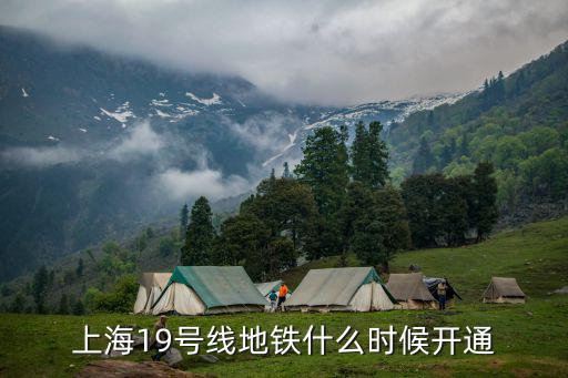 上海19號線地鐵什么時候開通