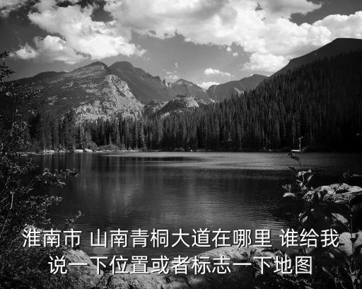 淮南市 山南青桐大道在哪里 誰給我說一下位置或者標志一下地圖