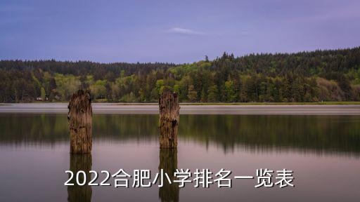 2022合肥小學排名一覽表