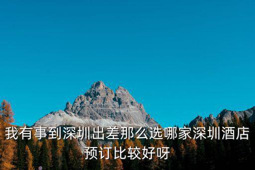 我有事到深圳出差那么選哪家深圳酒店預(yù)訂比較好呀