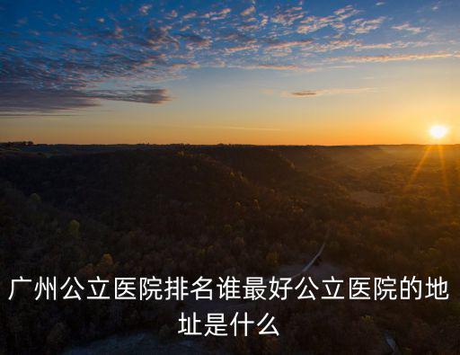 廣州公立醫(yī)院排名誰(shuí)最好公立醫(yī)院的地址是什么