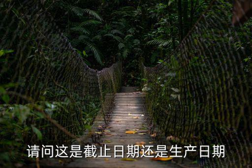 請問這是截止日期還是生產日期
