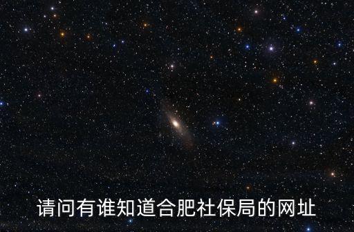 請(qǐng)問有誰知道合肥社保局的網(wǎng)址