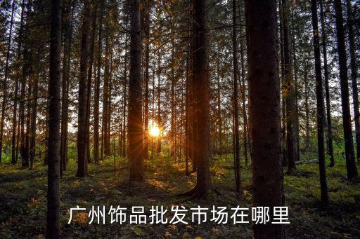 廣州飾品批發市場在哪里