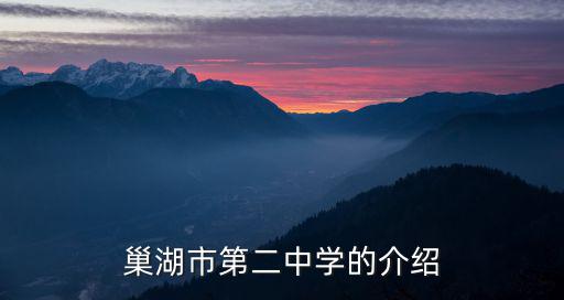 巢湖市第二中學(xué)的介紹