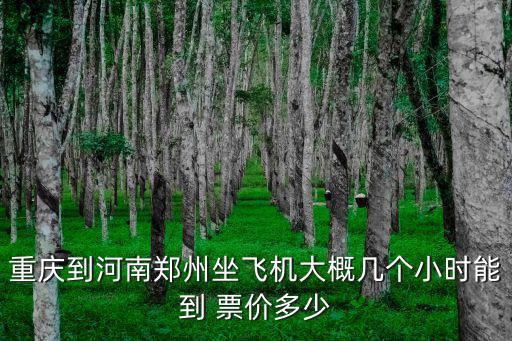 重慶到河南鄭州坐飛機大概幾個小時能到 票價多少