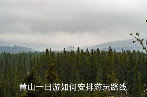 黃山一日游如何安排游玩路線