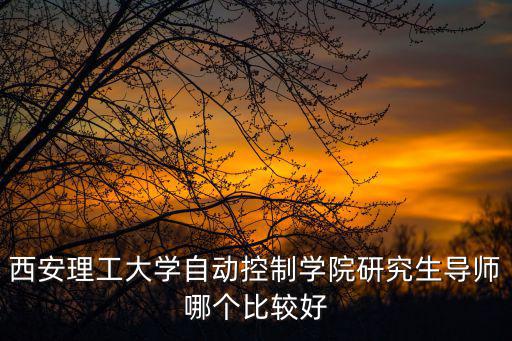 西安理工大學自動控制學院研究生導師哪個比較好