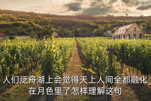 泛舟湖上，人們泛舟湖上會(huì)覺(jué)得天上人間全都融化在月色里了怎樣理解這句