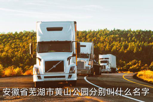 安徽省蕪湖市黃山公園分別叫什么名字