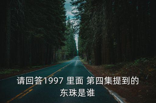 東珠，請回答1997 里面 第四集提到的東珠是誰