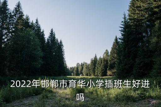 邯鄲育華小學，邯鄲育華小學會劃片嗎