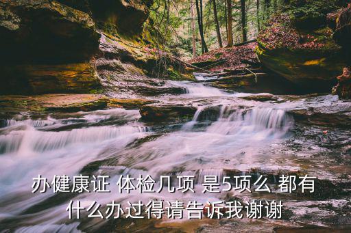 辦健康證 體檢幾項 是5項么 都有什么辦過得請告訴我謝謝