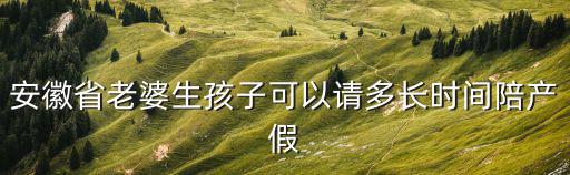 安徽省老婆生孩子可以請多長時間陪產假