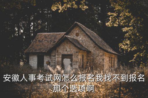 安徽人事考試網(wǎng)怎么報(bào)名我找不到報(bào)名那個(gè)選項(xiàng)啊