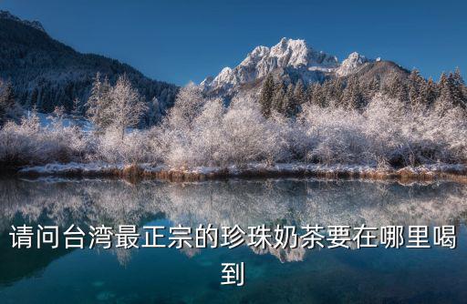 請(qǐng)問(wèn)臺(tái)灣最正宗的珍珠奶茶要在哪里喝到