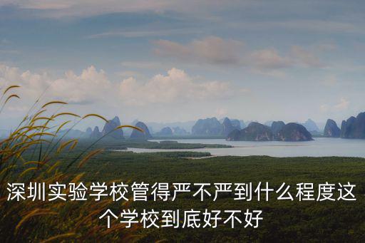 深圳實驗學校管得嚴不嚴到什么程度這個學校到底好不好