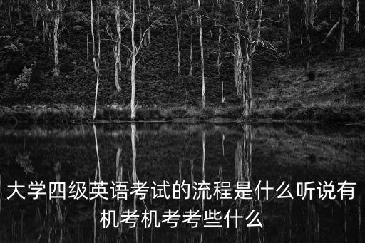 大學(xué)四級英語考試的流程是什么聽說有機(jī)考機(jī)考考些什么