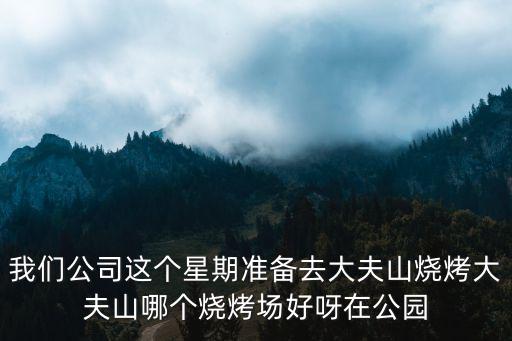 我們公司這個星期準備去大夫山燒烤大夫山哪個燒烤場好呀在公園