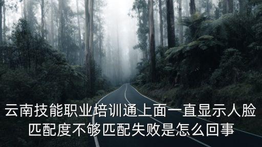 云南技能職業(yè)培訓(xùn)通上面一直顯示人臉匹配度不夠匹配失敗是怎么回事