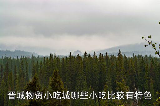 晉城物貿(mào)小吃城哪些小吃比較有特色