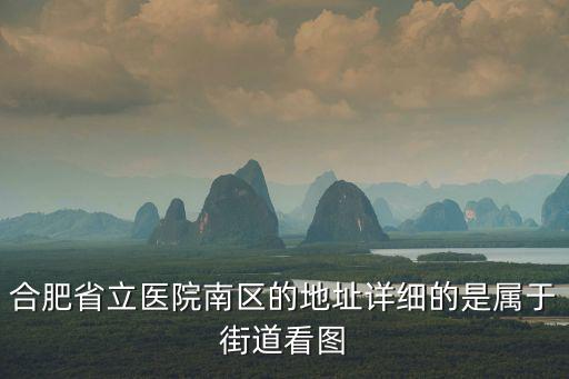省立醫院南區，合肥省立醫院南區在省立醫院北區那個地方
