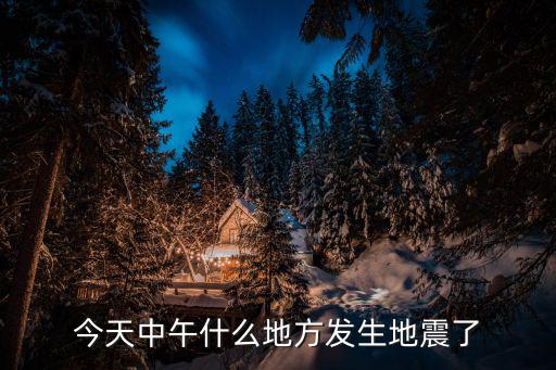 今天中午什么地方發(fā)生地震了