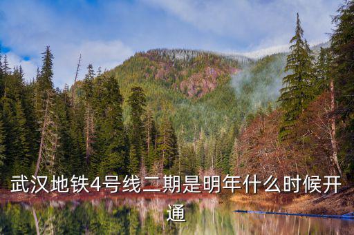 武漢地鐵4號線二期是明年什么時候開通