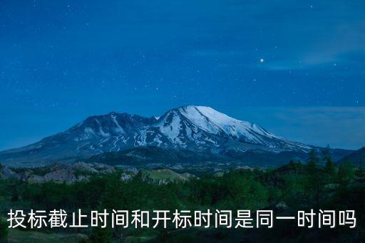 投標截止時間和開標時間是同一時間嗎