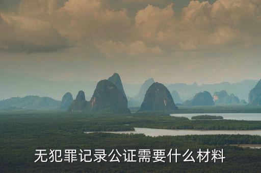 無犯罪記錄公證需要什么材料