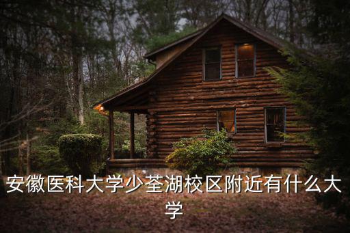 安徽醫(yī)科大學(xué)少荃湖校區(qū)附近有什么大學(xué)