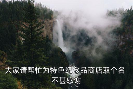 大家請幫忙為特色紀念品商店取個名 不甚感謝