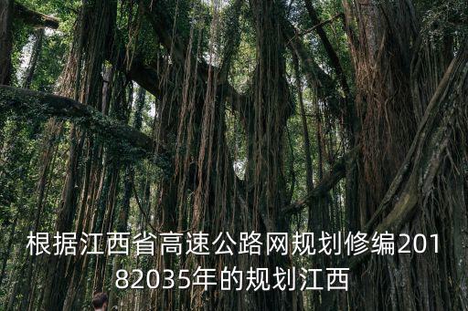 根據江西省高速公路網規劃修編20182035年的規劃江西
