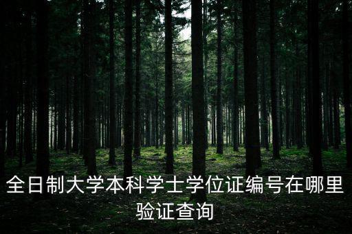 全日制大學本科學士學位證編號在哪里驗證查詢