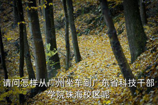 請問怎樣從廣州坐車到廣東省科技干部學院珠海校區呢