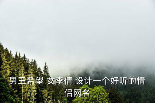 男王希望 女李倩 設計一個好聽的情侶網名