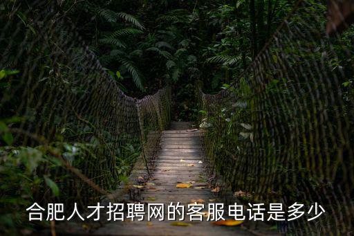 合肥人才招聘網的客服電話是多少