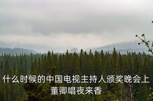 什么時(shí)候的中國(guó)電視主持人頒獎(jiǎng)晚會(huì)上董卿唱夜來香