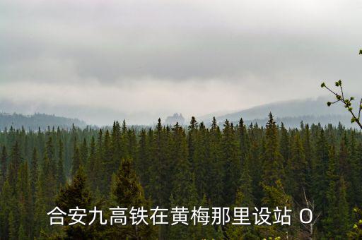 合安九，合安九高鐵在黃梅那里設站 O