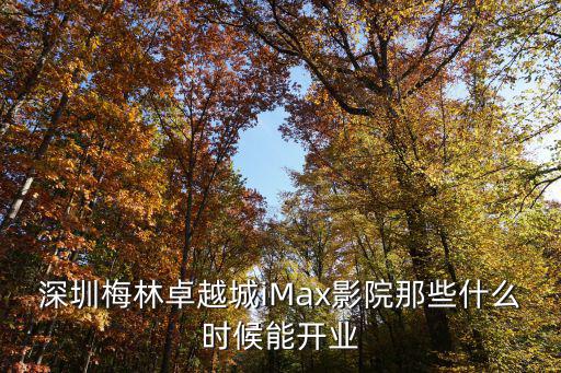 深圳梅林卓越城iMax影院那些什么時候能開業