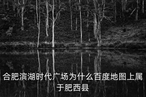 合肥濱湖時代廣場為什么百度地圖上屬于肥西縣