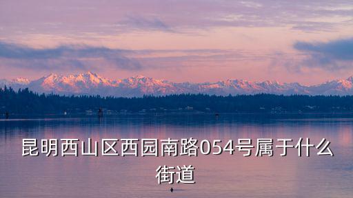 昆明西山區西園南路054號屬于什么街道