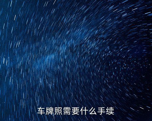 車牌照需要什么手續(xù)