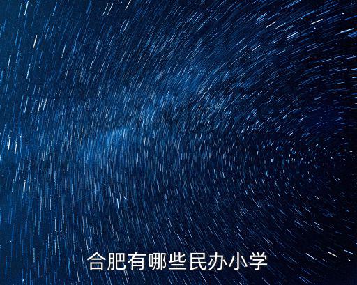 合肥有哪些民辦小學