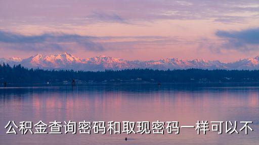 公積金查詢密碼，公積金查詢密碼和取現密碼一樣可以不